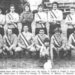 Ron Yeats towers over the back row of the Formby FC squad at the start of the 1977/78 season