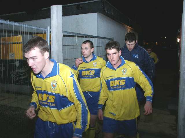 6 Janury 2004 - Formby run out under their own floodlights for the first time.